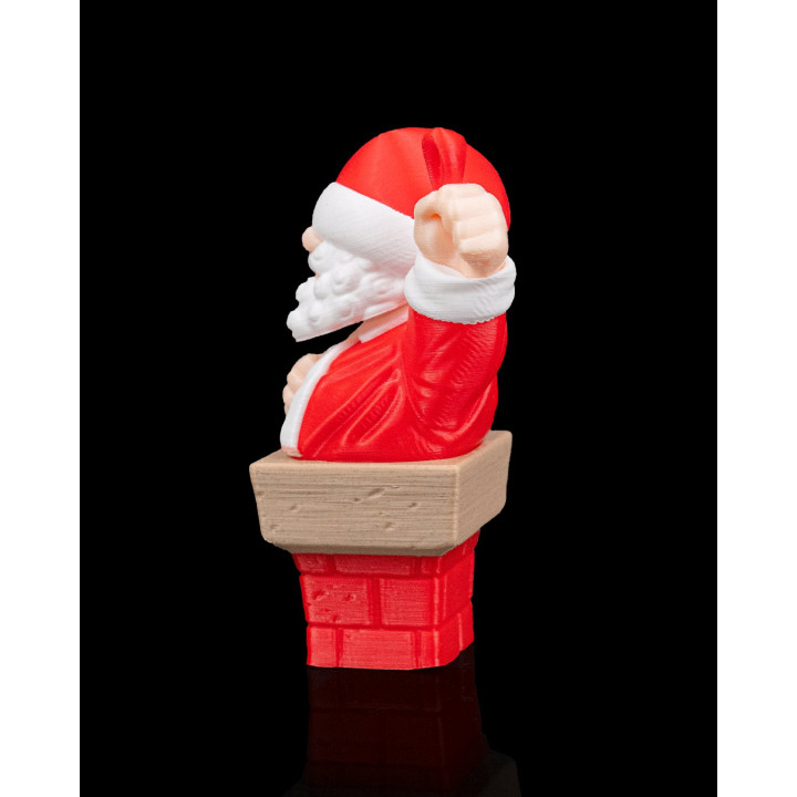 Père Noël Coincé Dans La Cheminée – Figurine & Ornement De Sapin