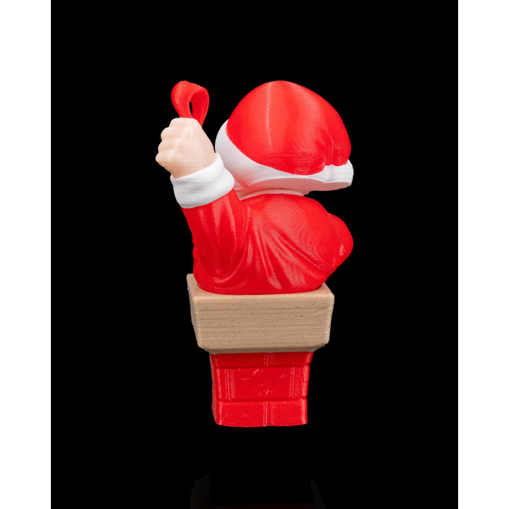 Père Noël Coincé Dans La Cheminée – Figurine & Ornement De Sapin