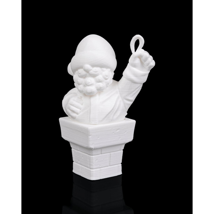 Père Noël Coincé Dans La Cheminée – Figurine & Ornement De Sapin