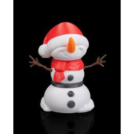 Bonhomme De Neige Souriant – Figurine De Noël Festive