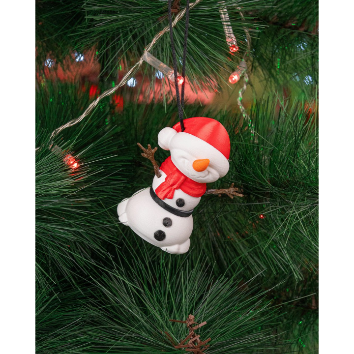 Bonhomme De Neige Souriant – Figurine De Noël Festive