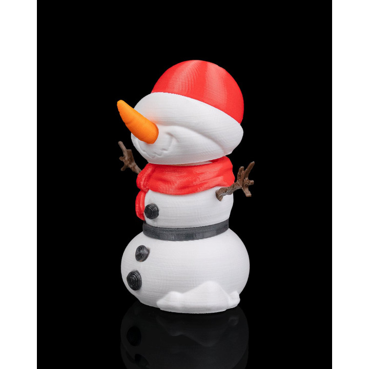 Bonhomme De Neige Souriant – Figurine De Noël Festive