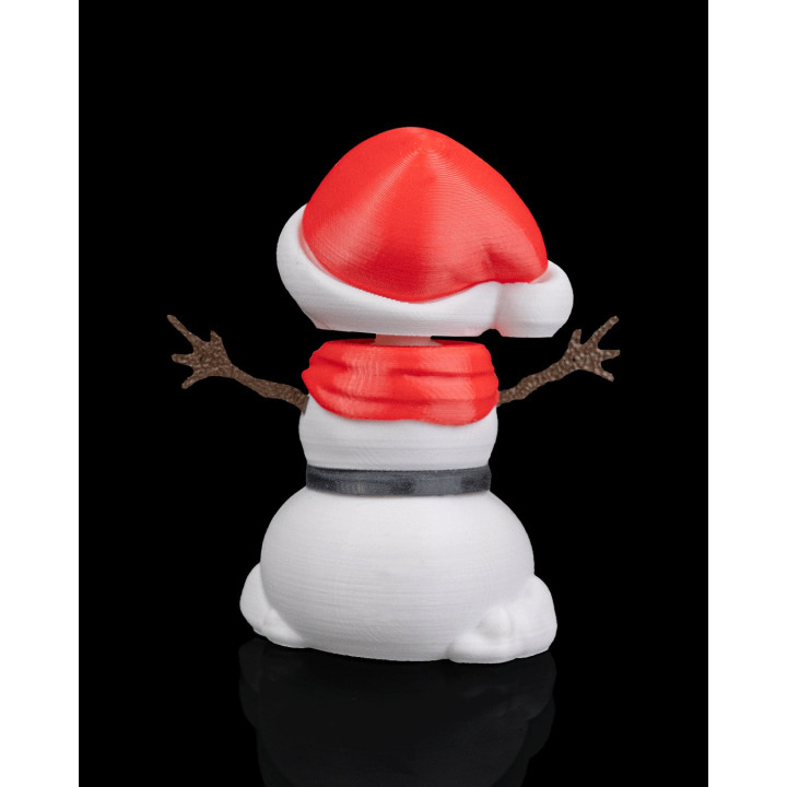 Bonhomme De Neige Souriant – Figurine De Noël Festive