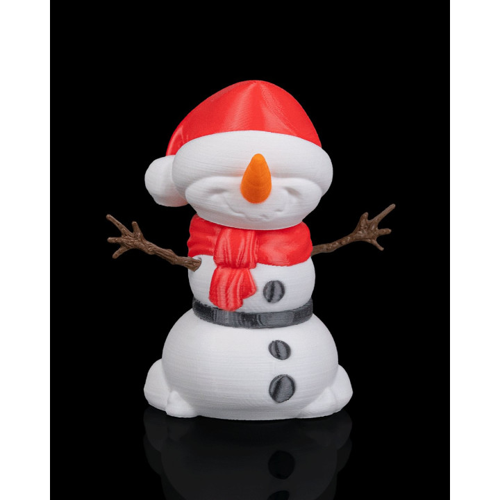 Bonhomme De Neige Souriant – Figurine De Noël Festive