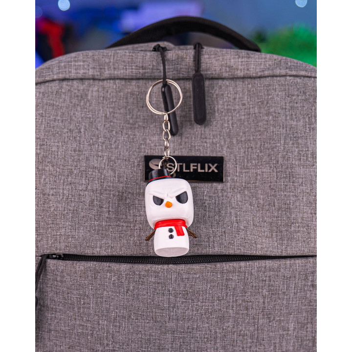 Snowmanty – Figurine Bonhomme De Neige Grognon & Porte-Clés