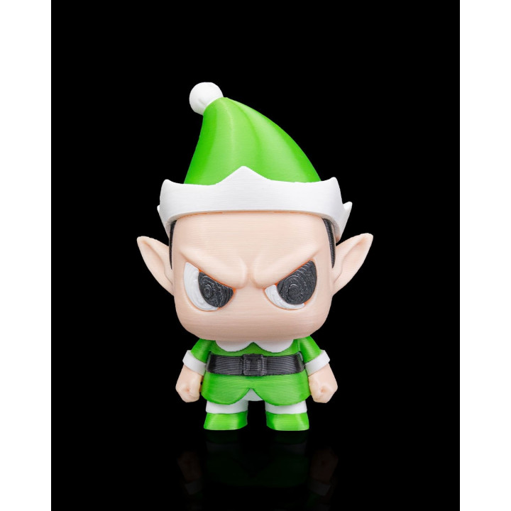 Anty Elf – Figurine Lutin De Noël Grognon Avec Boîte Cadeau & Porte-Clés