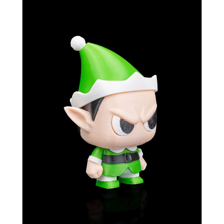 Anty Elf – Figurine Lutin De Noël Grognon Avec Boîte Cadeau & Porte-Clés