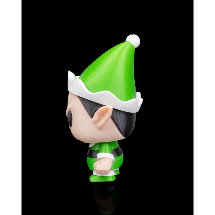 Anty Elf – Figurine Lutin De Noël Grognon Avec Boîte Cadeau & Porte-Clés