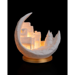 Lampe Village Sur La Lune – Veilleuse Déco Noël Féerique