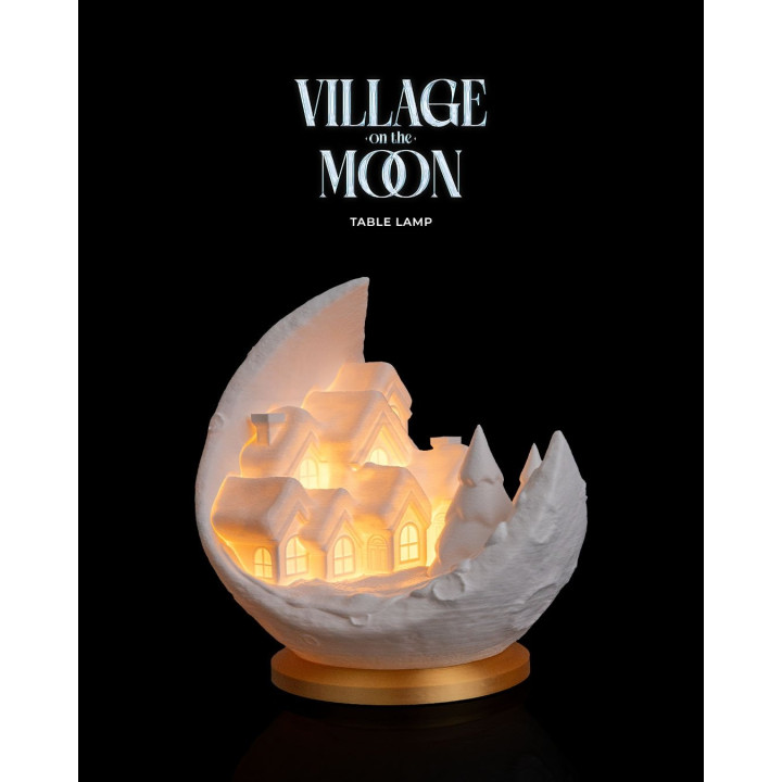 Lampe Village Sur La Lune – Veilleuse Déco Noël Féerique