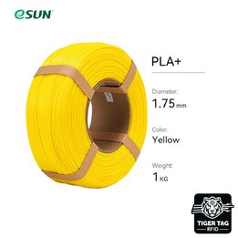 eSun - PLA+ - Jaune - 1,75 mm - 1 kg Recharge avec RFID TigerTag 