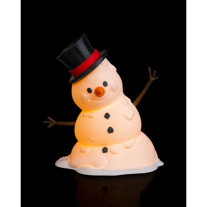 Lampe De Table Bonhomme De Neige Souriant – Veilleuse De Noël Lumineuse