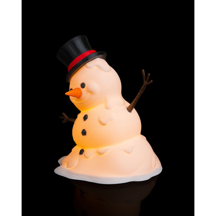 Lampe De Table Bonhomme De Neige Souriant – Veilleuse De Noël Lumineuse