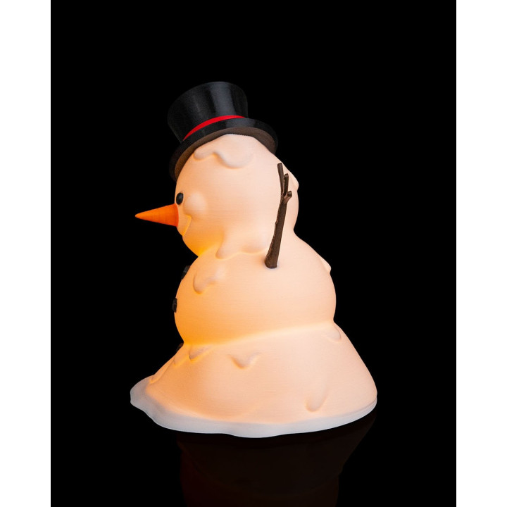 Lampe De Table Bonhomme De Neige Souriant – Veilleuse De Noël Lumineuse