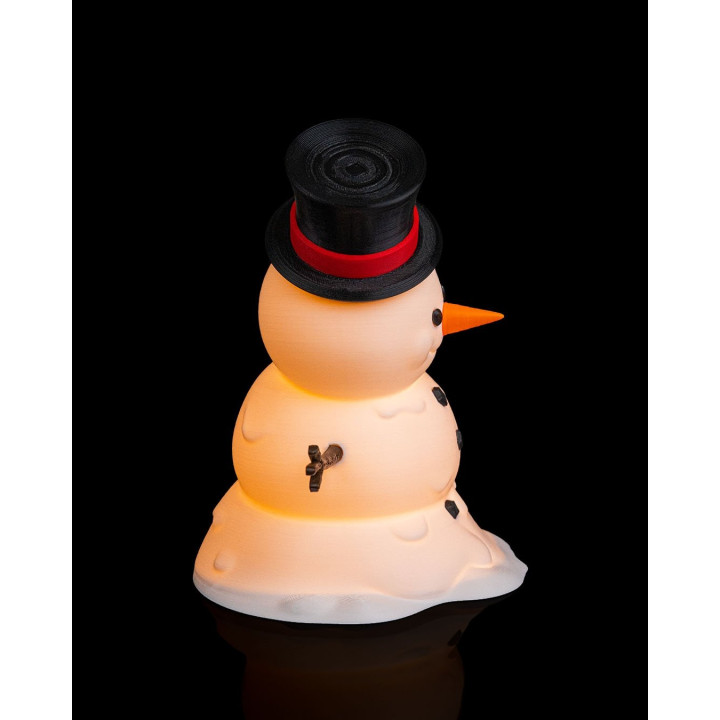 Lampe De Table Bonhomme De Neige Souriant – Veilleuse De Noël Lumineuse