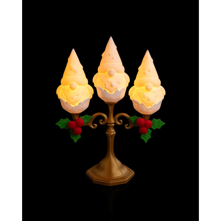 Gnomedelabra – Lampe De Table Gnomes De Noël
