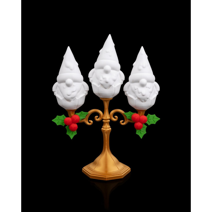 Gnomedelabra – Lampe De Table Gnomes De Noël