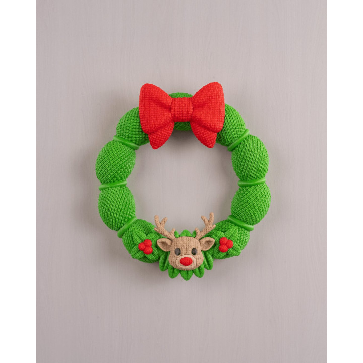 Couronne De Noël Renne – Décoration De Porte Festive