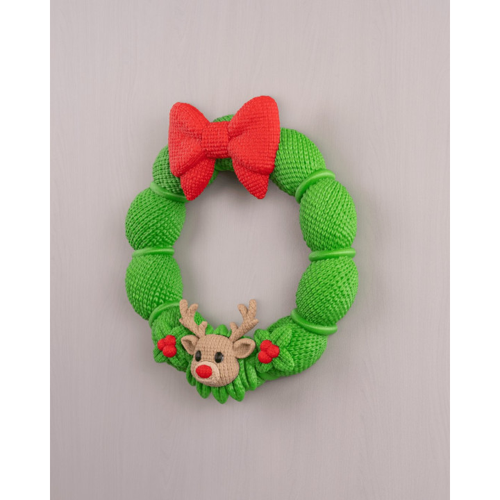 Couronne De Noël Renne – Décoration De Porte Festive