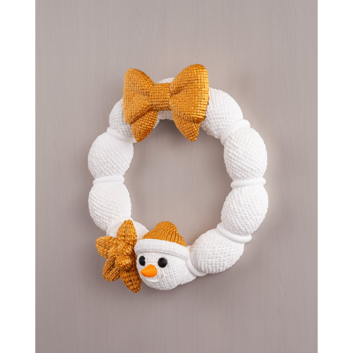 Couronne De Noël Bonhomme De Neige – Décoration Porte Hiver