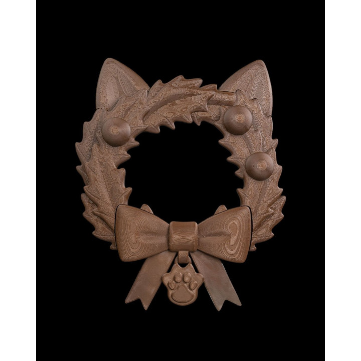 Couronne De Noël "Santa Claws" – Décoration Murale Chat Festive