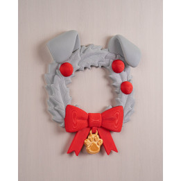 Couronne De Noël "Santa Paws" – Décoration Murale Chien De Porte