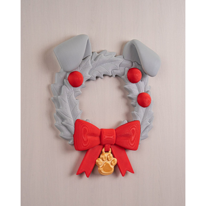 Couronne De Noël "Santa Paws" – Décoration Murale Chien De Porte