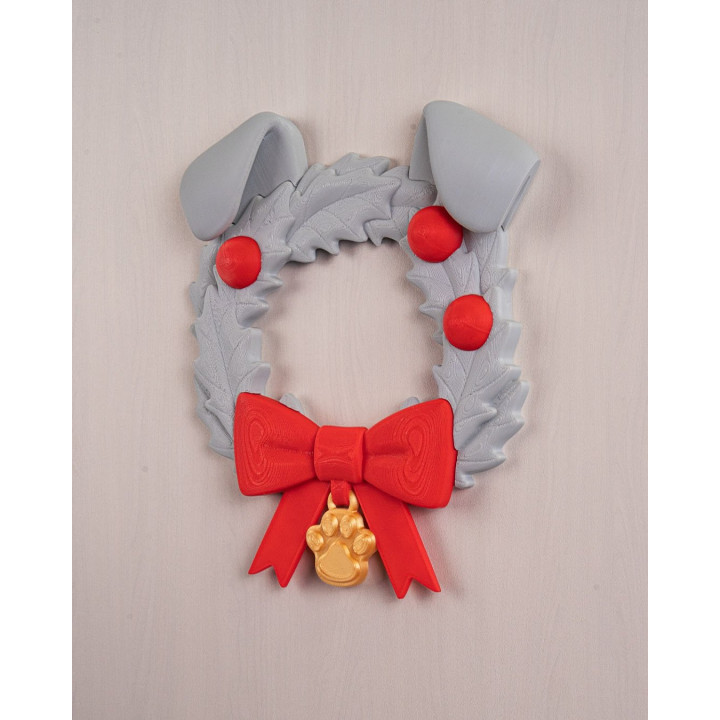 Couronne De Noël "Santa Paws" – Décoration Murale Chien De Porte