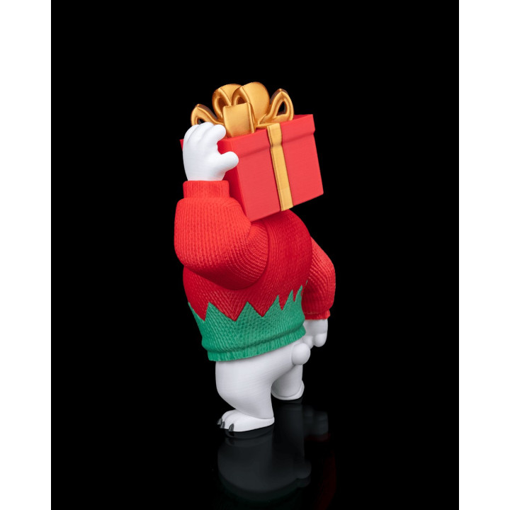Polar Bearer – Figurine Ours Polaire De Noël Avec Cadeau