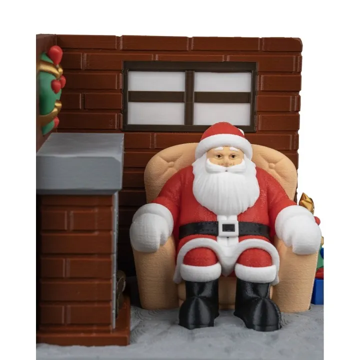 Scène Noël Père Noël Cheminée – Déco Made in Occitanie