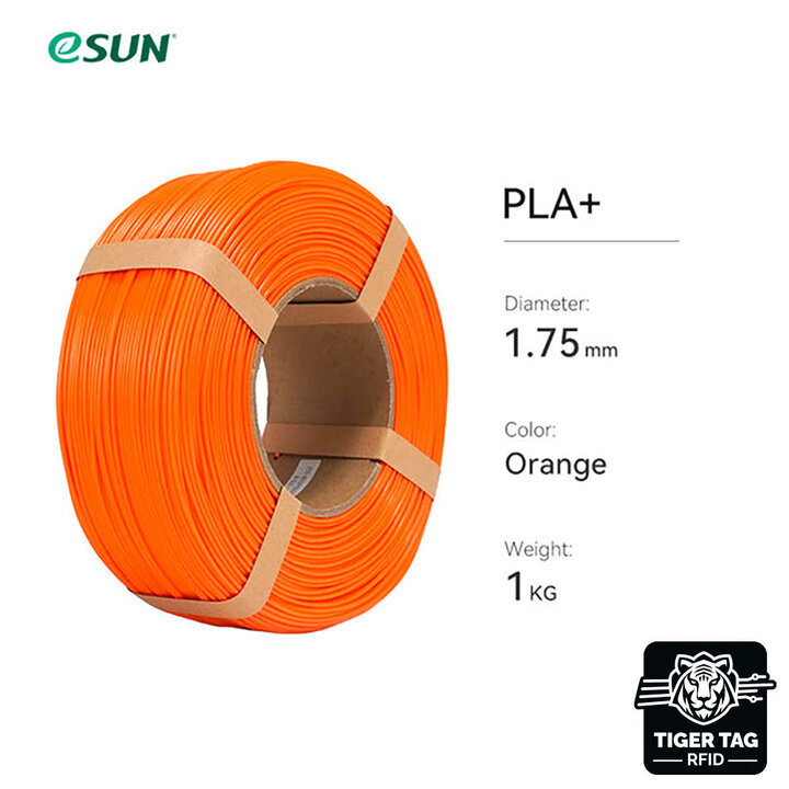 eSun - PLA+ - Orange - 1,75 mm - 1 kg Recharge avec RFID TigerTag