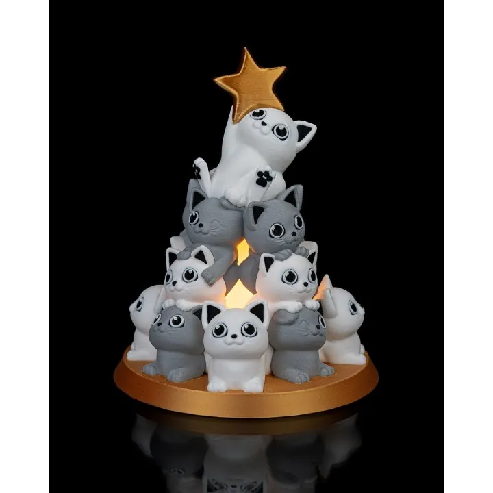 Sapin Chats Noël – Bougeoir déco Made in Occitanie