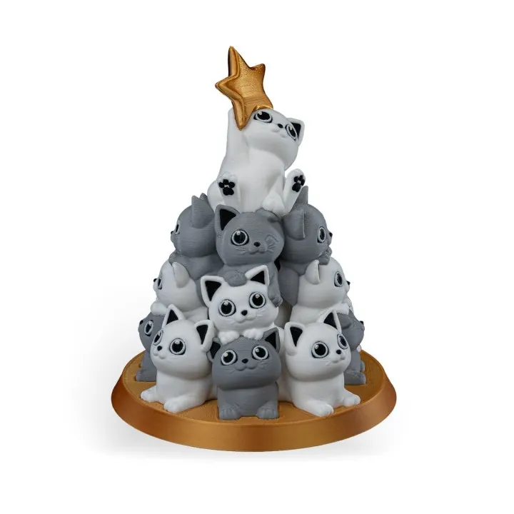 Sapin Chats Noël – Bougeoir déco Made in Occitanie