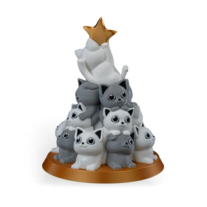 Sapin Chats Noël – Bougeoir déco Made in Occitanie