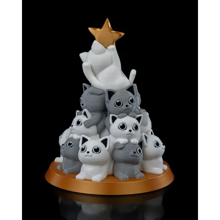Sapin Chats Noël – Bougeoir déco Made in Occitanie