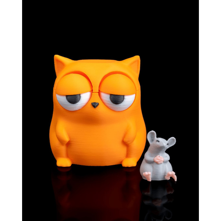 Porte-Clés Chat Grognon & Souris – Figurine Humoristique Made In Occitanie