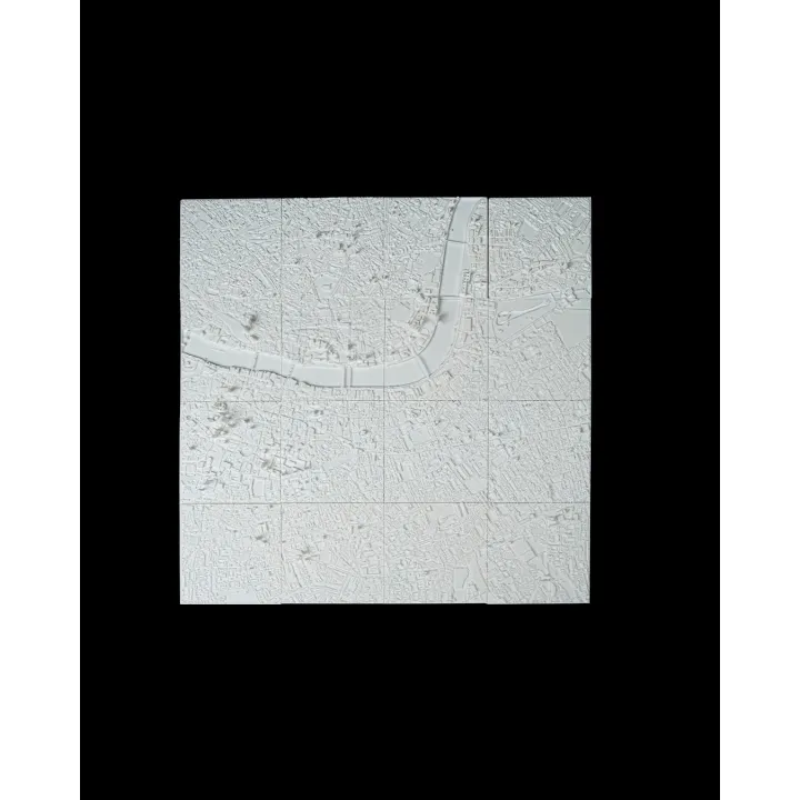 Carte relief Londres 3D – Déco murale Made in Occitanie