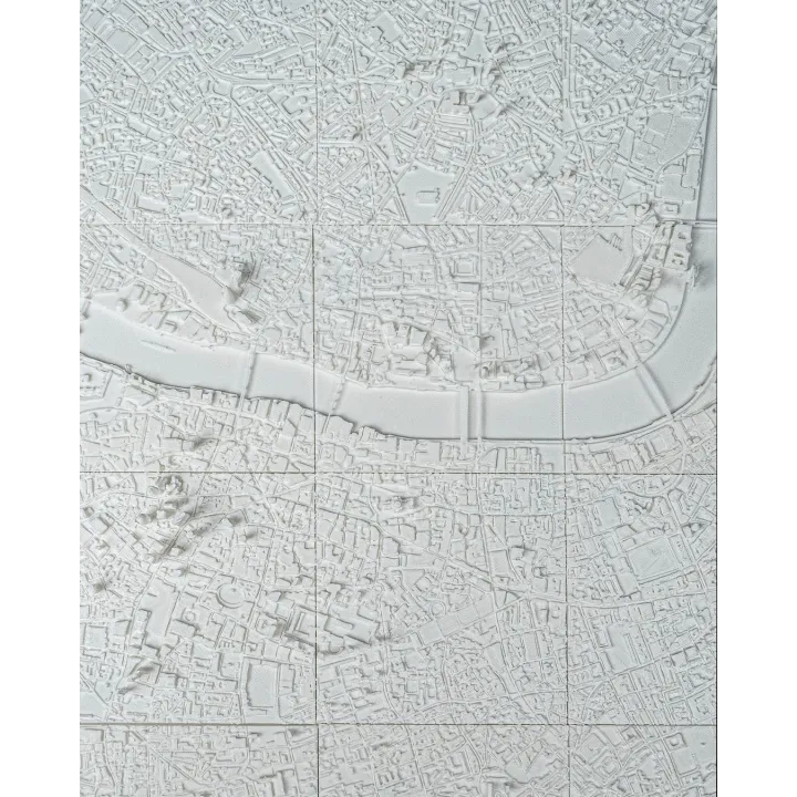 Carte relief Londres 3D – Déco murale Made in Occitanie