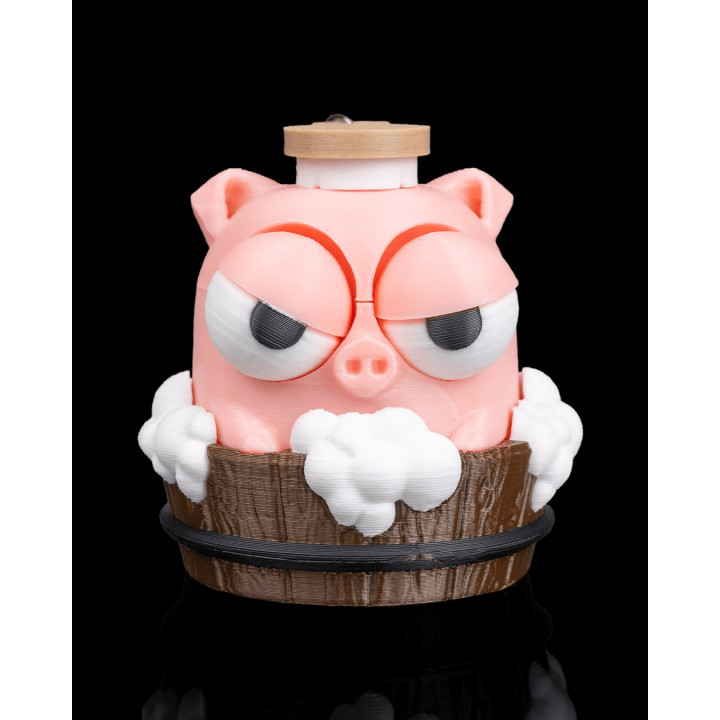 Scrub Me Not – Cochon Grognon Dans Son Bain, Porte-Clés Figurine