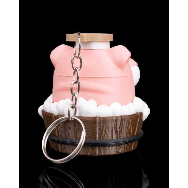 Scrub Me Not – Cochon Grognon Dans Son Bain, Porte-Clés Figurine
