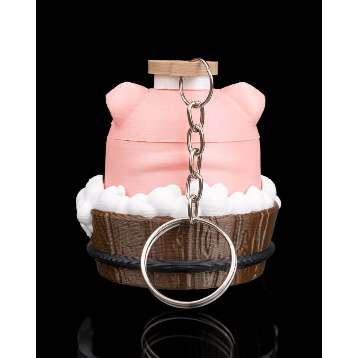 Scrub Me Not – Cochon Grognon Dans Son Bain, Porte-Clés Figurine