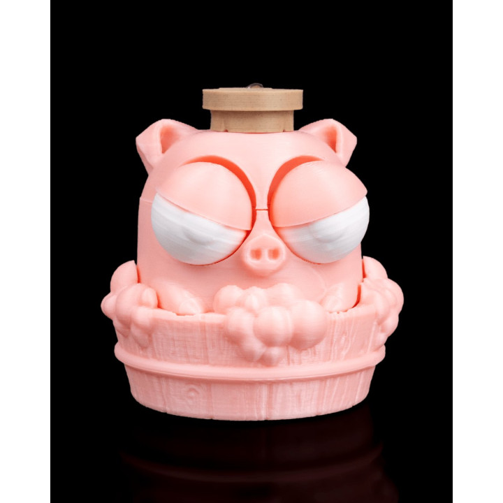 Scrub Me Not – Cochon Grognon Dans Son Bain, Porte-Clés Figurine