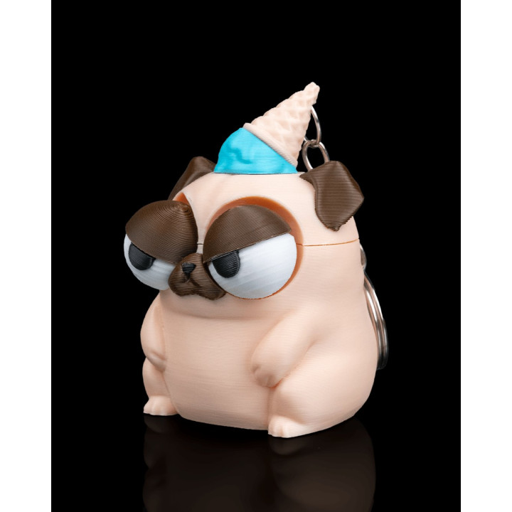 Porte-Clés Carlin Cone Of Shame – Figurine Bouledogue Bougon