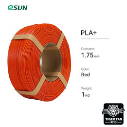 eSun - PLA+ - Rouge - 1,75 mm - 1 kg Recharge avec RFID TigerTag 