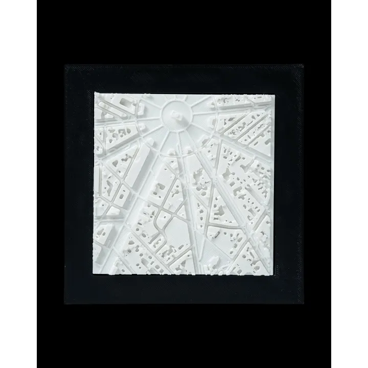 Carte Paris 3D en relief – Déco murale Made in Occitanie