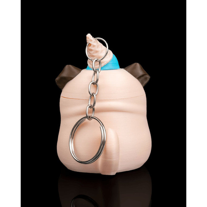 Porte-Clés Carlin Cone Of Shame – Figurine Bouledogue Bougon