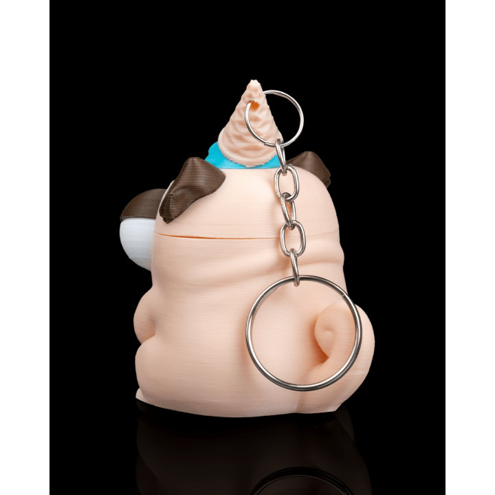 Porte-Clés Carlin Cone Of Shame – Figurine Bouledogue Bougon