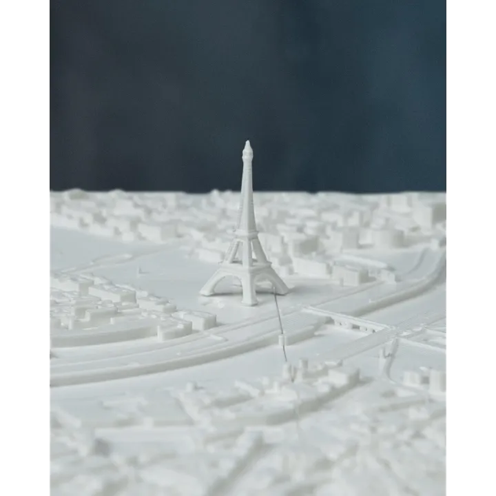 Carte Paris 3D en relief – Déco murale Made in Occitanie
