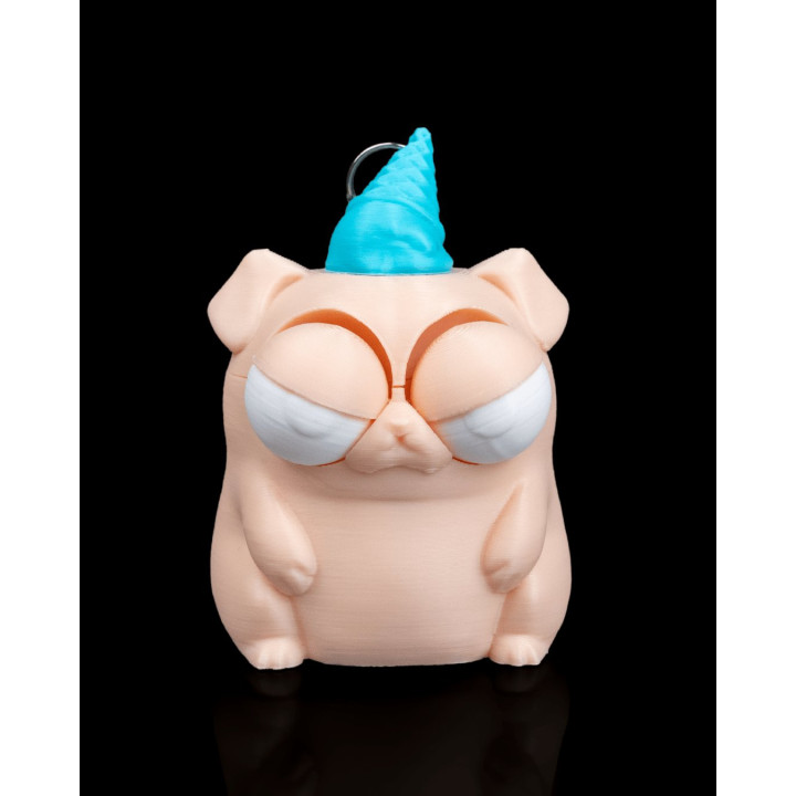 Porte-Clés Carlin Cone Of Shame – Figurine Bouledogue Bougon