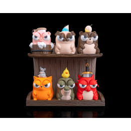 Étagère Display "Unbothered Zone" – Présentoir Figurines Animaux Boudeurs